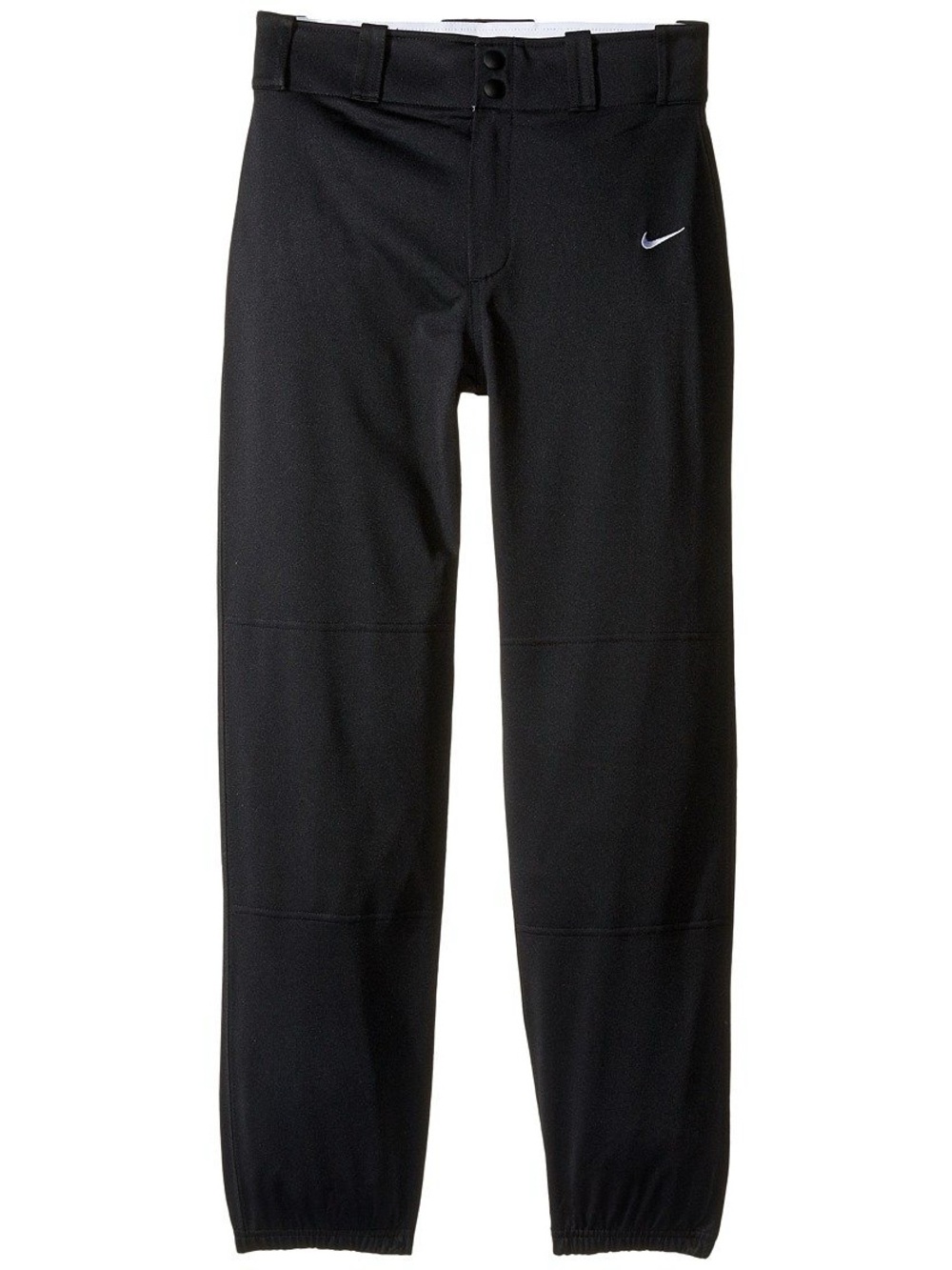 Nike Black Jogger-Style Kids Sweatpants with White Swoosh